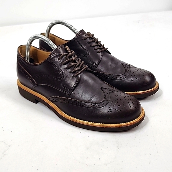Tod's Other - Tod's Brogue Derby Oxford Wingtip Shoes Brown Leather Italy US 7